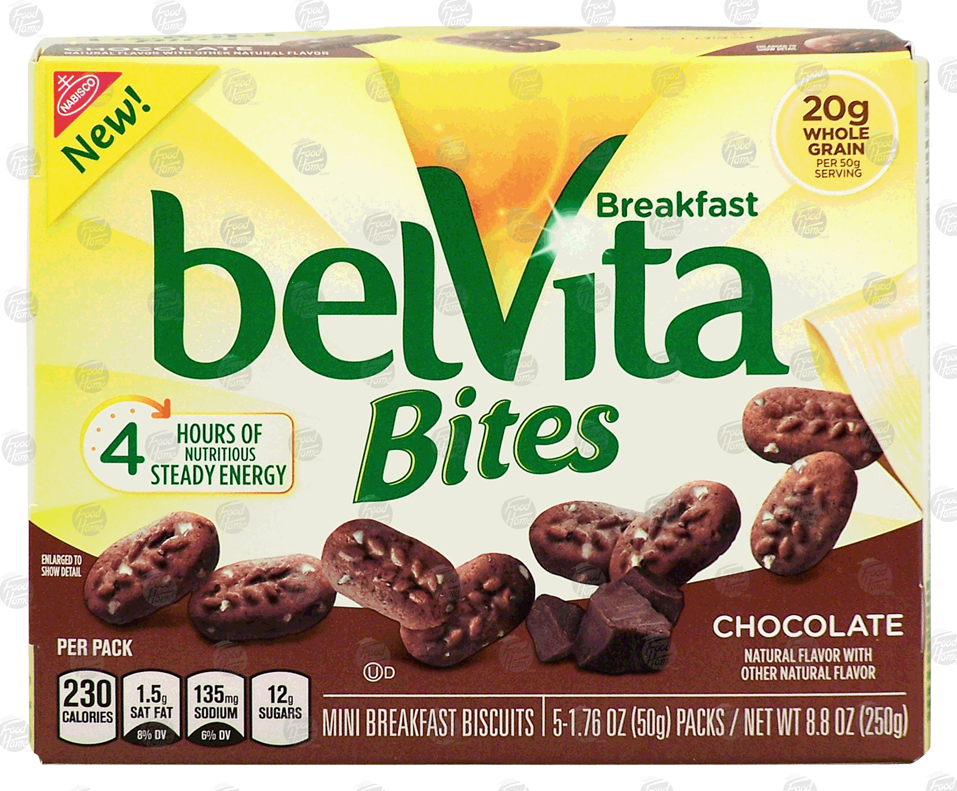 Nabisco Belvita bites; mini breakfast biscuits, chocolate, 5 packs Full-Size Picture